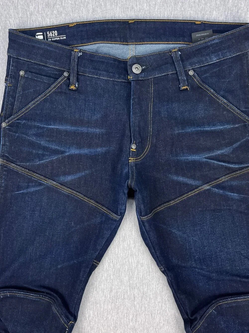 G-Star Raw 3D Super Slim Jeans Mens 33x32 *Fits 33x30 Blue Stretch Denim 5620